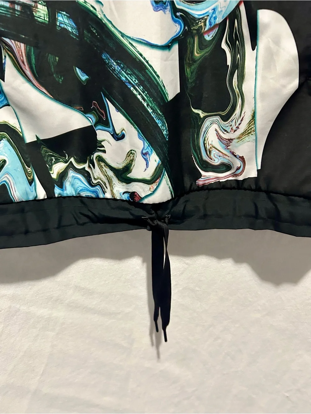 Nike Sportswear S Jacket Marble Swirl Print Oversized Hooded Half Zip Jacket